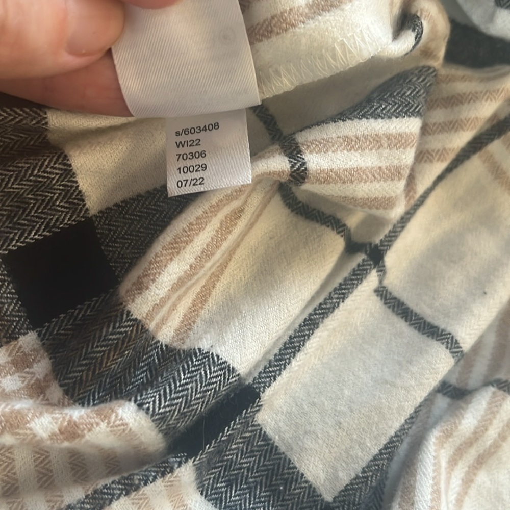 LOFT Petite Plaid Flannel Everyday Tunic Shirt Size M - Picture 9 of 11